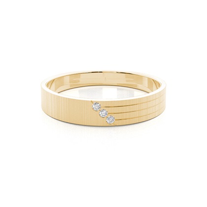Channel Setting Round Diamond Wedding Band