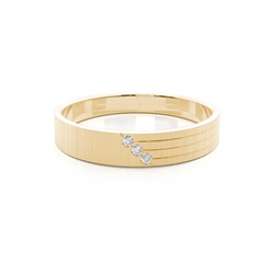 Channel Setting Round Diamond Wedding Band