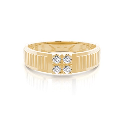 Yellow Gold Men's Diamond Rings