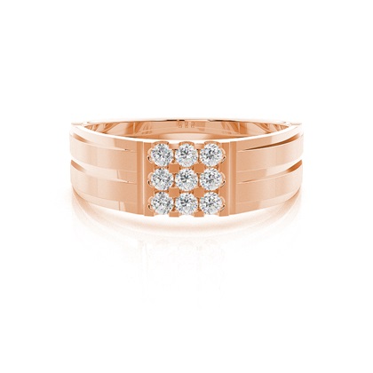 Rose Gold Men's Diamond Rings