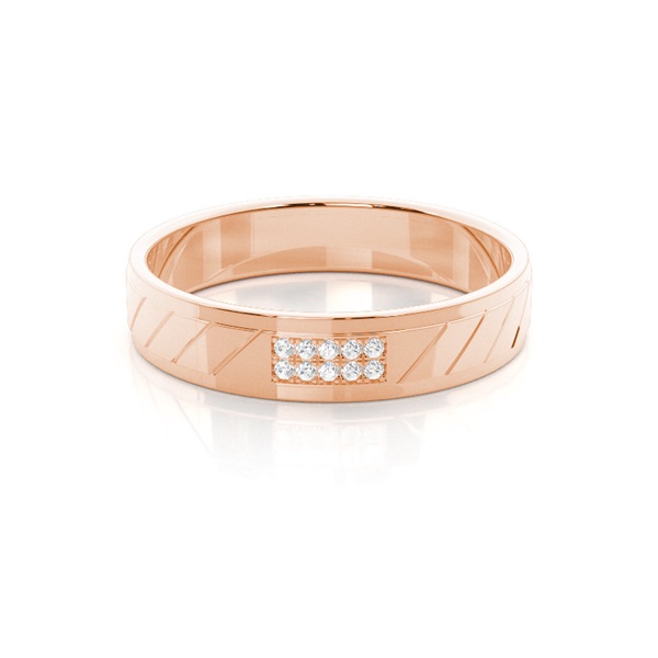 Micro Pave & Micro Prong Setting Round Diamond Mens Rings