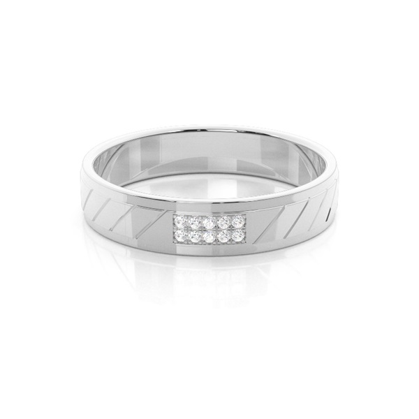 Micro Pave & Micro Prong Setting Round Diamond Mens Rings