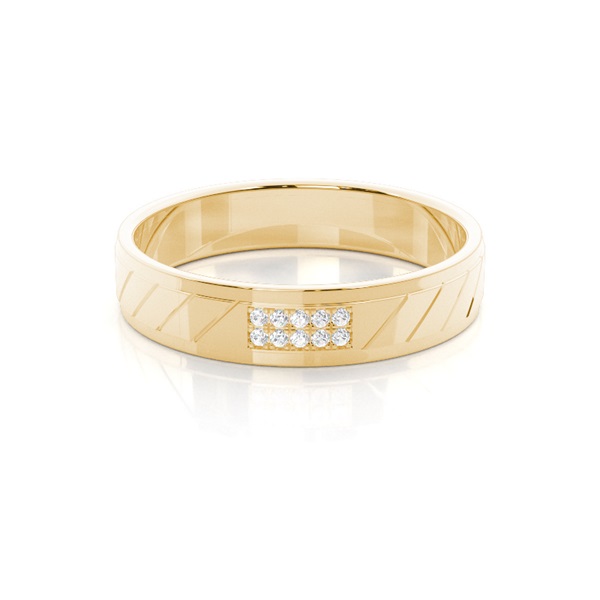 Micro Pave & Micro Prong Setting Round Diamond Mens Rings