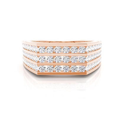 Rose Gold Men's Diamond Rings