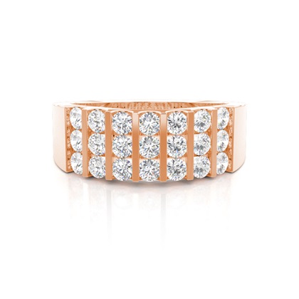 Rose Gold Men's Diamond Rings