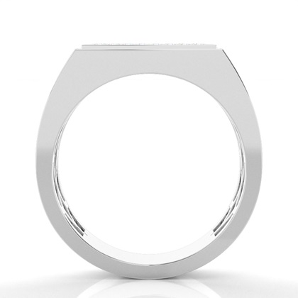 Pave Setting Round Diamond Mens Ring