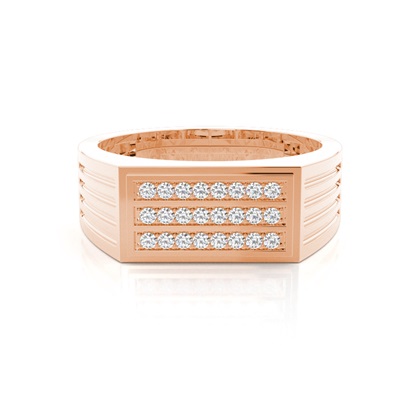 Rose Gold Men's Diamond Rings