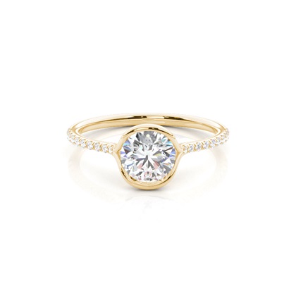 Yellow Gold Dainty Diamond Engagement Rings