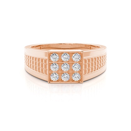 Rose Gold Men's Diamond Rings