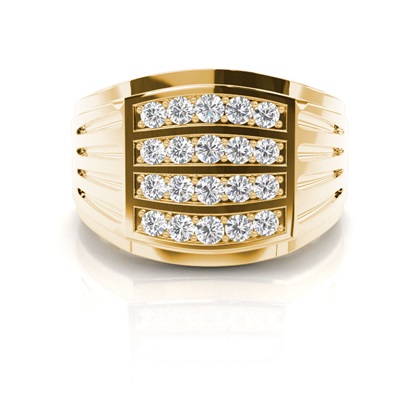 Yellow Gold Men's Diamond Rings
