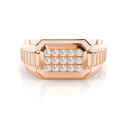 Rose Gold Men's Diamond Rings