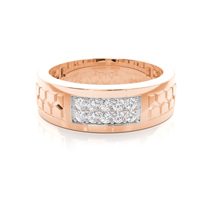 Rose Gold Men's Diamond Rings