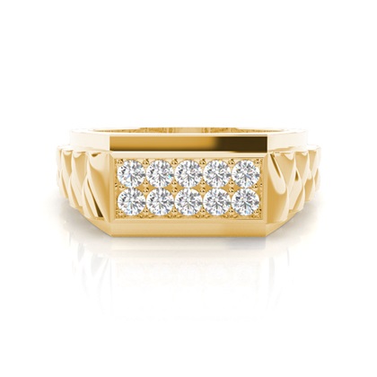 Yellow Gold Men's Diamond Rings