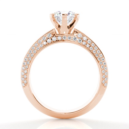 Rose Gold Side Stone Diamond Rings