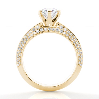 Yellow Gold Side Stone Diamond Rings