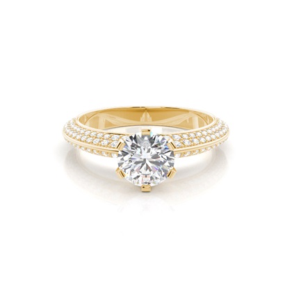 Yellow Gold Womens Diamond Engagement Rings