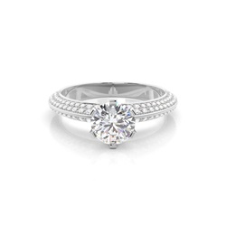 Stift gesetzt diamant runden Seite Steinring