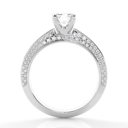 Emerald Side Stone Diamond Rings