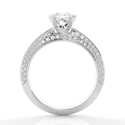 Princess Side Stone Diamond Rings