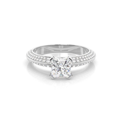 Princess Side Stone Diamond Rings