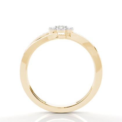 Yellow Gold Cluster Diamond Rings