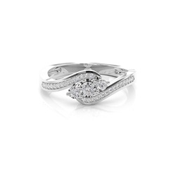Illusion Plate Prong Setting Everyday Wear Ring