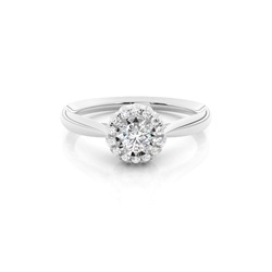 Illusion Plate Prong Setting Everyday Wear Ring