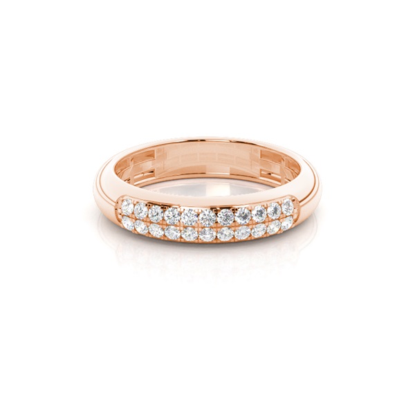 Micro Prong Setting Round Diamond Wedding Band