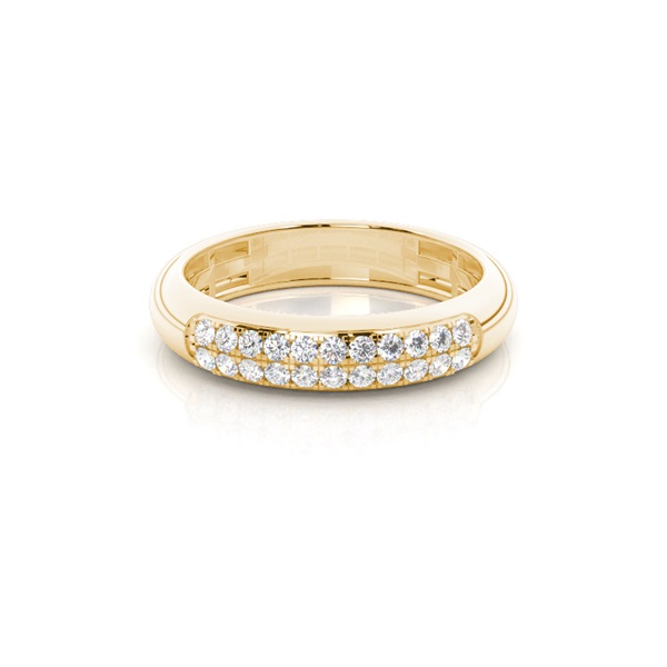 Micro Prong Setting Round Diamond Wedding Band
