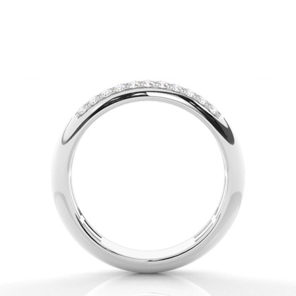 Micro Prong Einstellung rundes Diamant Hochzeitsband