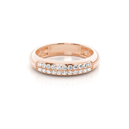 Micro Prong Setting Round Diamond Wedding Band