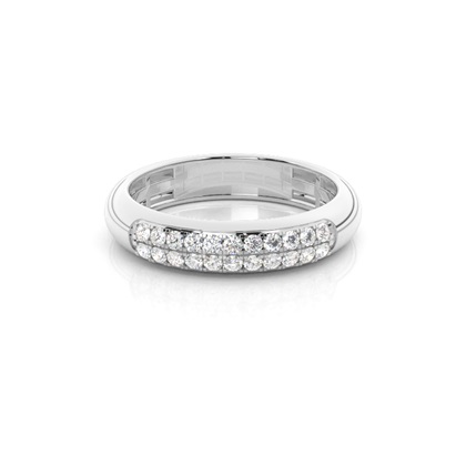 Micro Prong Setting Round Diamond Wedding Band