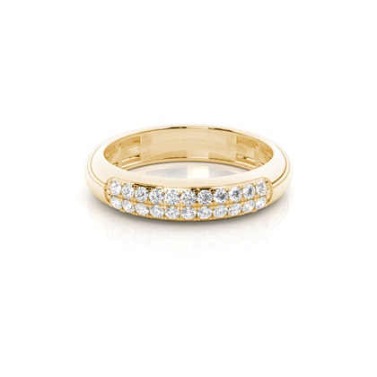 Micro Prong Setting Round Diamond Wedding Band
