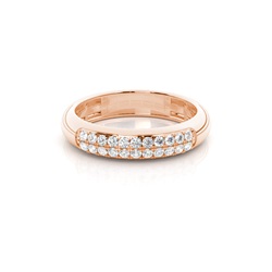 Micro Prong Einstellung rundes Diamant Hochzeitsband
