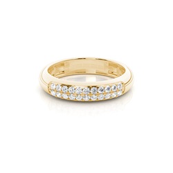 Micro Prong Einstellung rundes Diamant Hochzeitsband