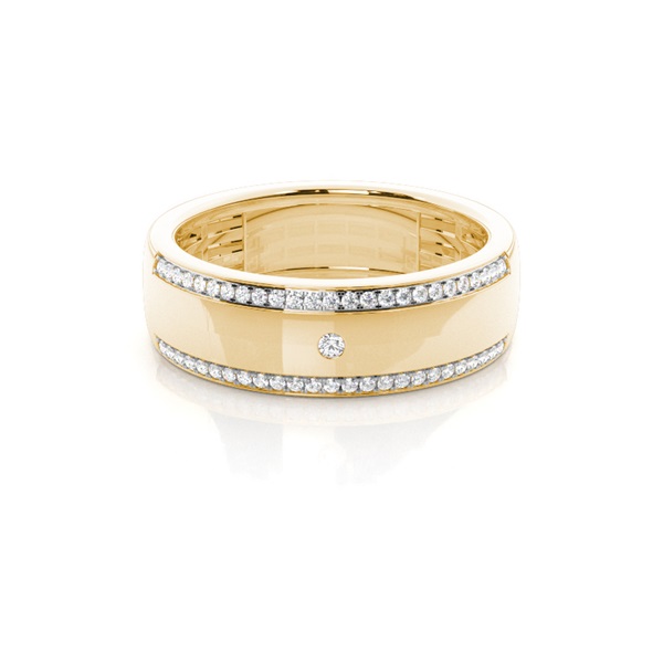 Micro Prong and Bezel Set Diamond Wedding Band