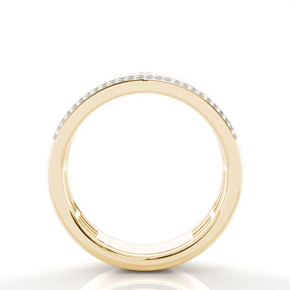 Micro Prong und Lünette Set Diamond Ehering Band