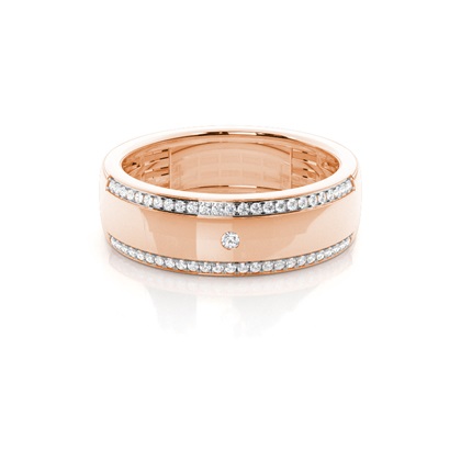 Micro Prong and Bezel Set Diamond Wedding Band