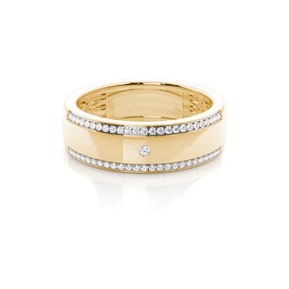 Micro Prong and Bezel Set Diamond Wedding Band