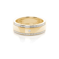 Micro Prong und Lünette Set Diamond Ehering Band