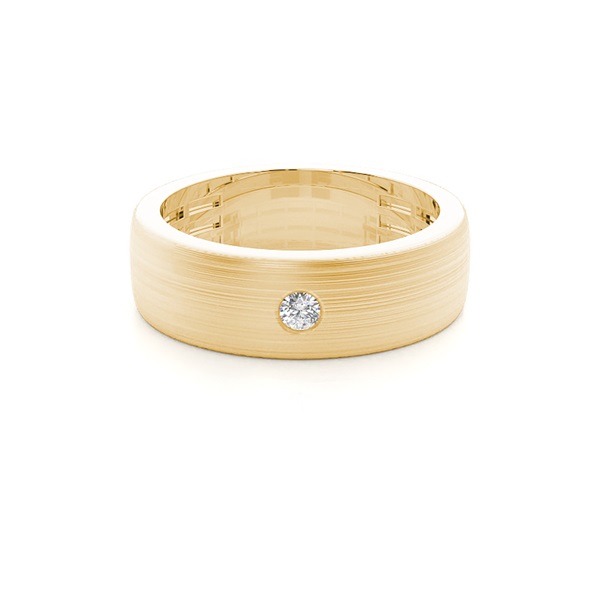 Bezel Set Round Diamond Wedding Band