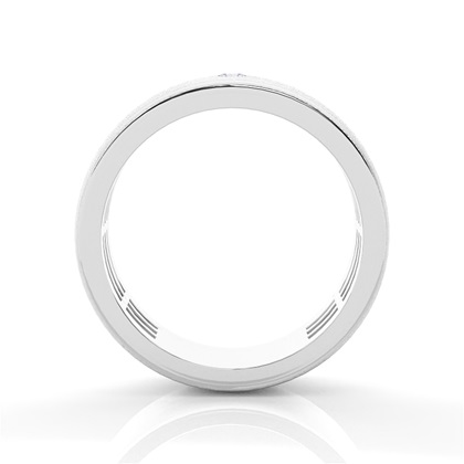 Lünette Set rundes Diamant Hochzeitsband