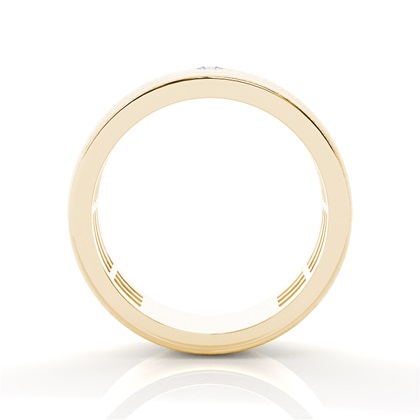 Lünette Set rundes Diamant Hochzeitsband