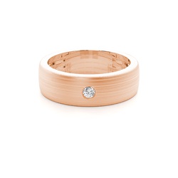 Bezel Set Round Diamond Wedding Band