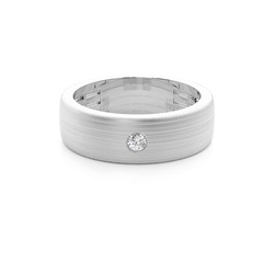 Lünette Set rundes Diamant Hochzeitsband