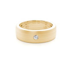 Bezel Set Round Diamond Wedding Band