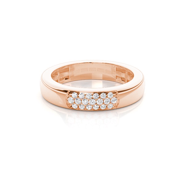 Micro Pave Setting Round Diamond Wedding Band