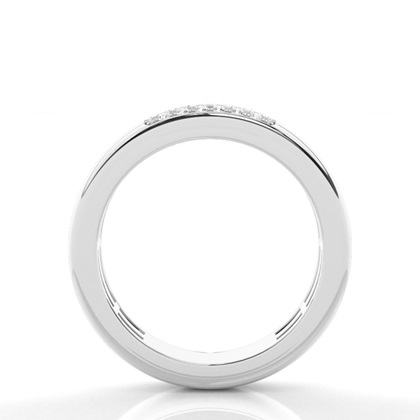 Micro Pave Setting Rund Diamant Hochzeitsband