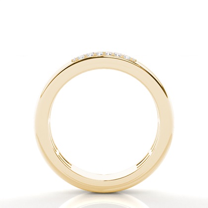 Micro Pave Setting Rund Diamant Hochzeitsband