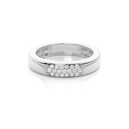 Micro Pave Setting Round Diamond Wedding Band